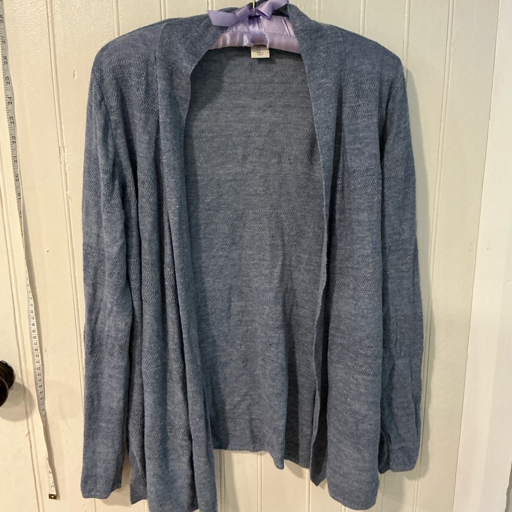 Cynthia Rowley Blue Open Front Cardigan Sweater